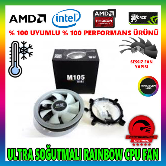 Snowman M105 Rainbow CPU Soğutucu Fan